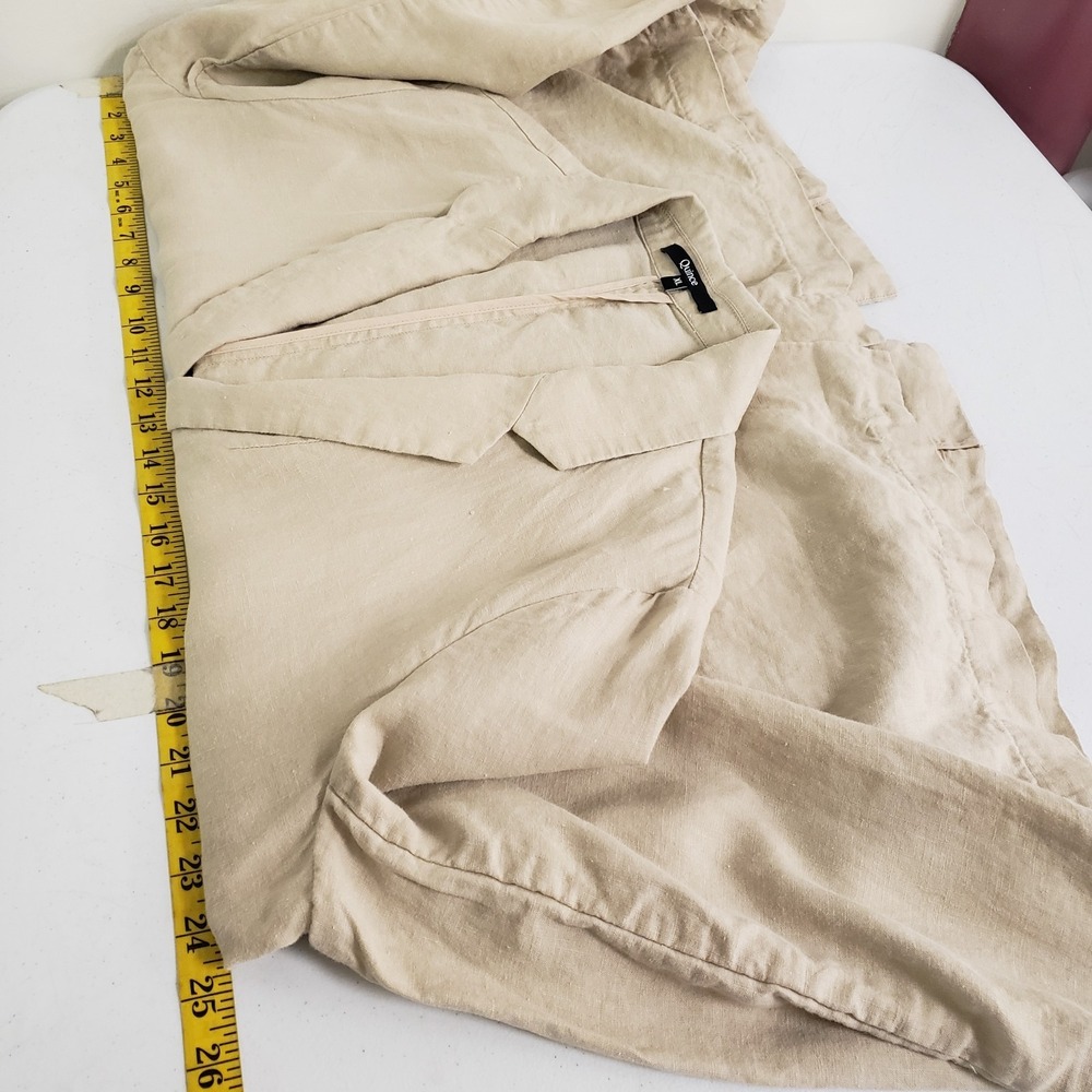 Quince Womens Single Button Linen Driftwood Blazer Size XL Beige Oversized Beach - Picture 5 of 11